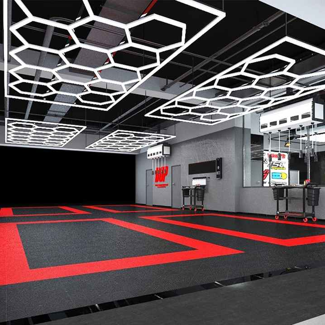 Hexagon LED rasvjeta za garaže i radionice (244x485 cm)