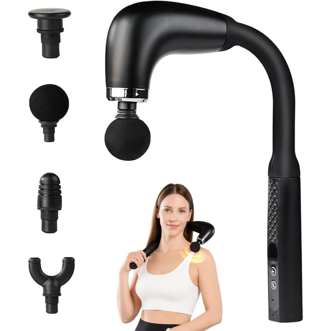 Ručni masažer s 4 nastavka i 9 razina