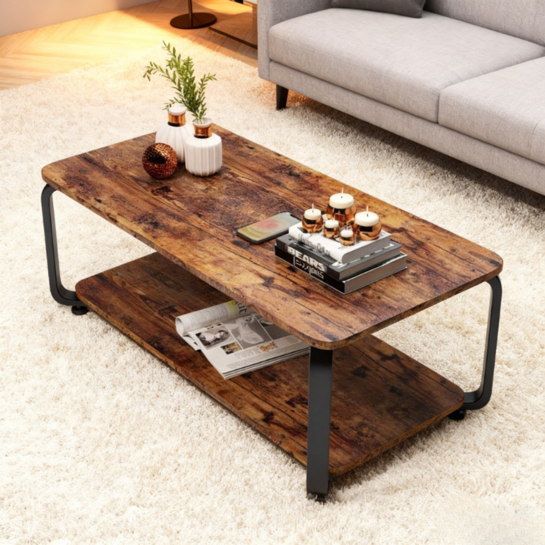 Moderni niski stolić za dnevni boravak s policom