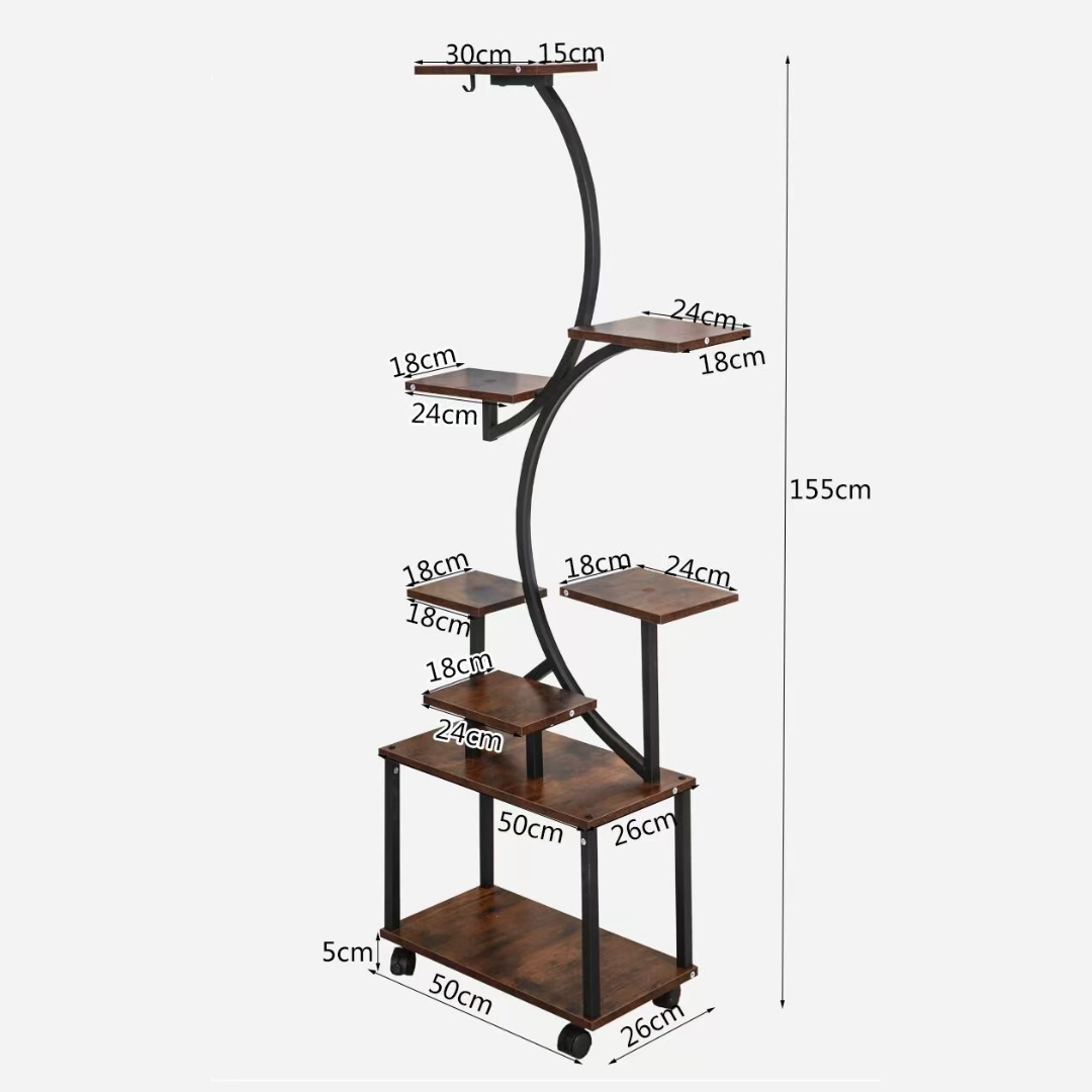 Stalak s 8 Polica – Metalni Unutarnji/Vanjski Stalak