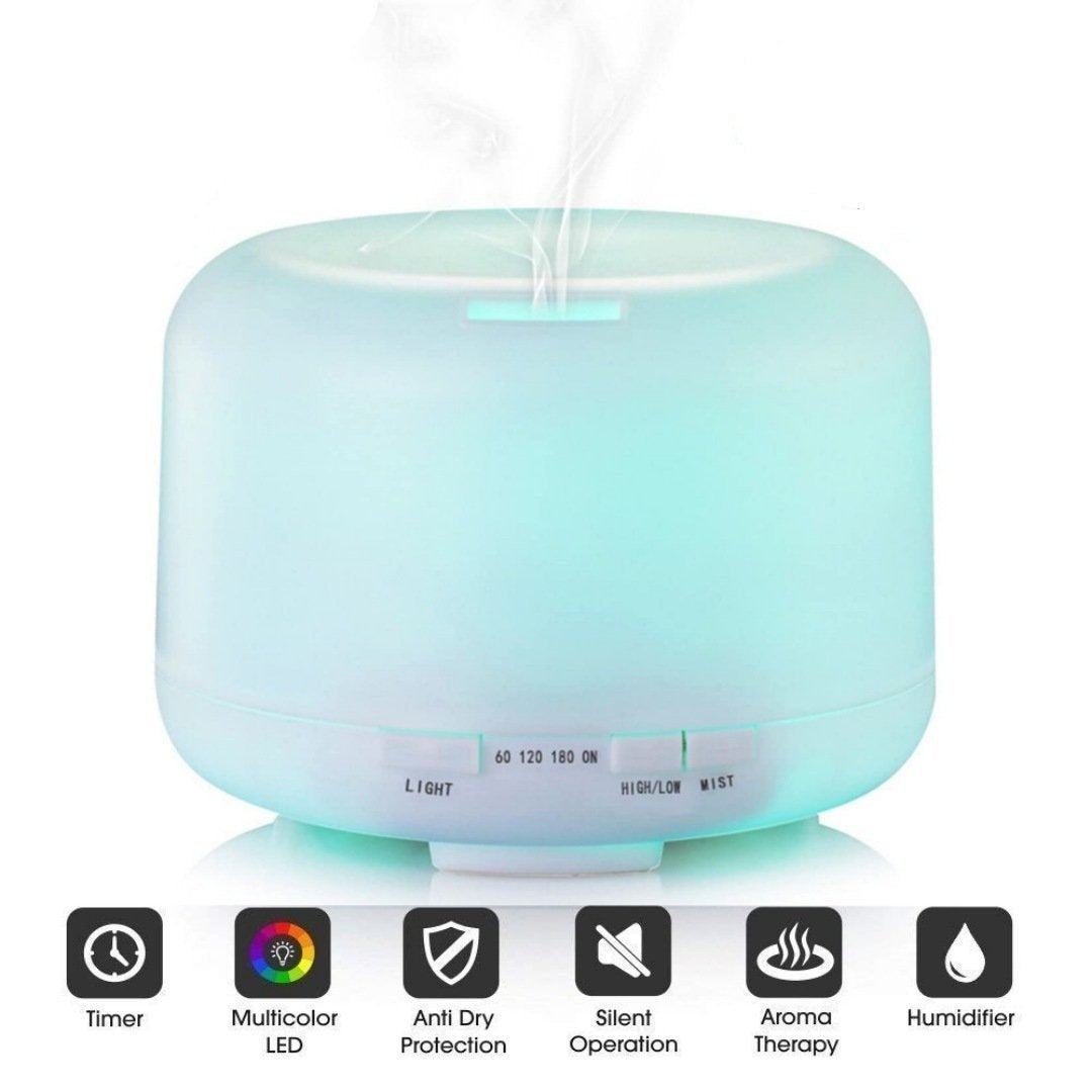 500 ML, 4U1 Ovlaživač zraka, lampa, mirisni difuser i aromaterapija