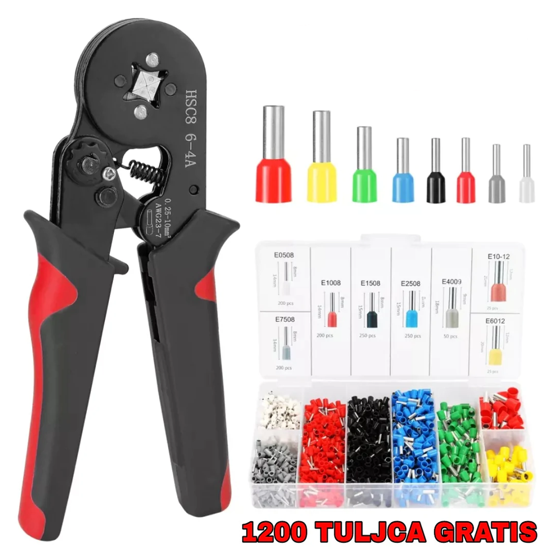 Set kliješta za tuljke/krimpanje s završecima