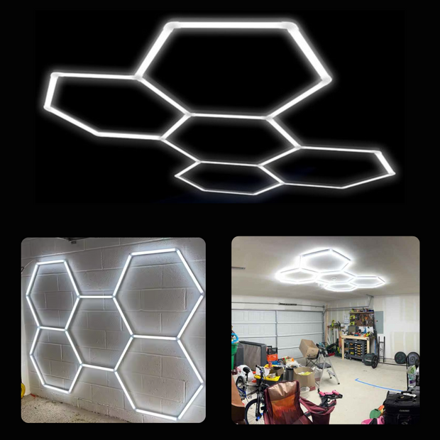 Hexagon LED rasvjeta za garaže i radionice (122x244 cm)