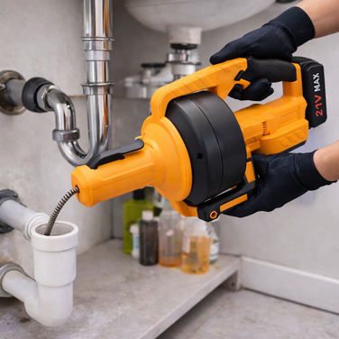 Bežični električni odčepljivač odvoda s automatskim uvlačenjem spirale