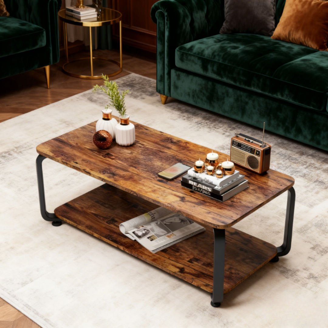 Moderni niski stolić za dnevni boravak s policom