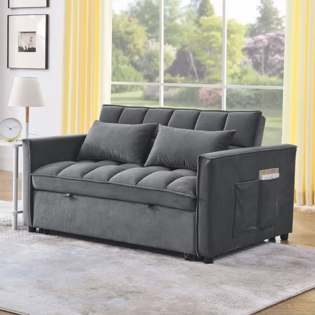 Sofa na razvlačenje s ležajem i prostorom za odlaganje