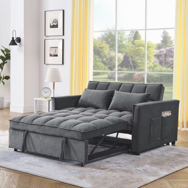 Sofa na razvlačenje s ležajem i prostorom za odlaganje