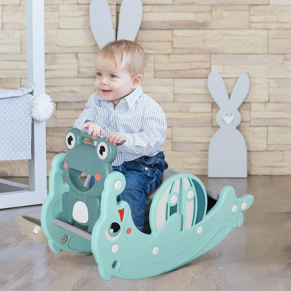 Dječji tobogan, ljuljačka i koš - set 3 u 1