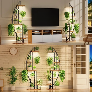 Premium polica u obliku polumjeseca s LED rasvjetom za biljke