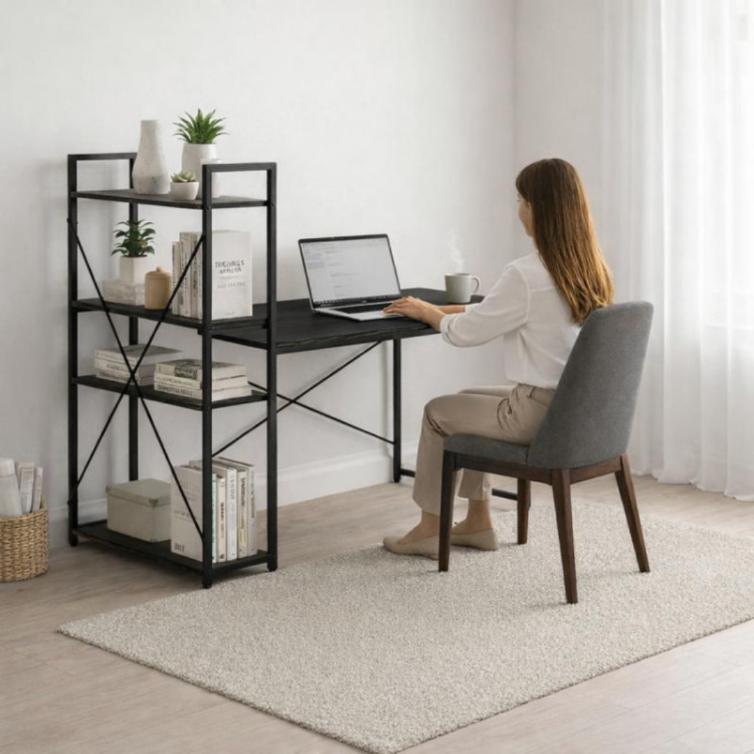 Radni stol s policama – 120 × 60 × 120 cm