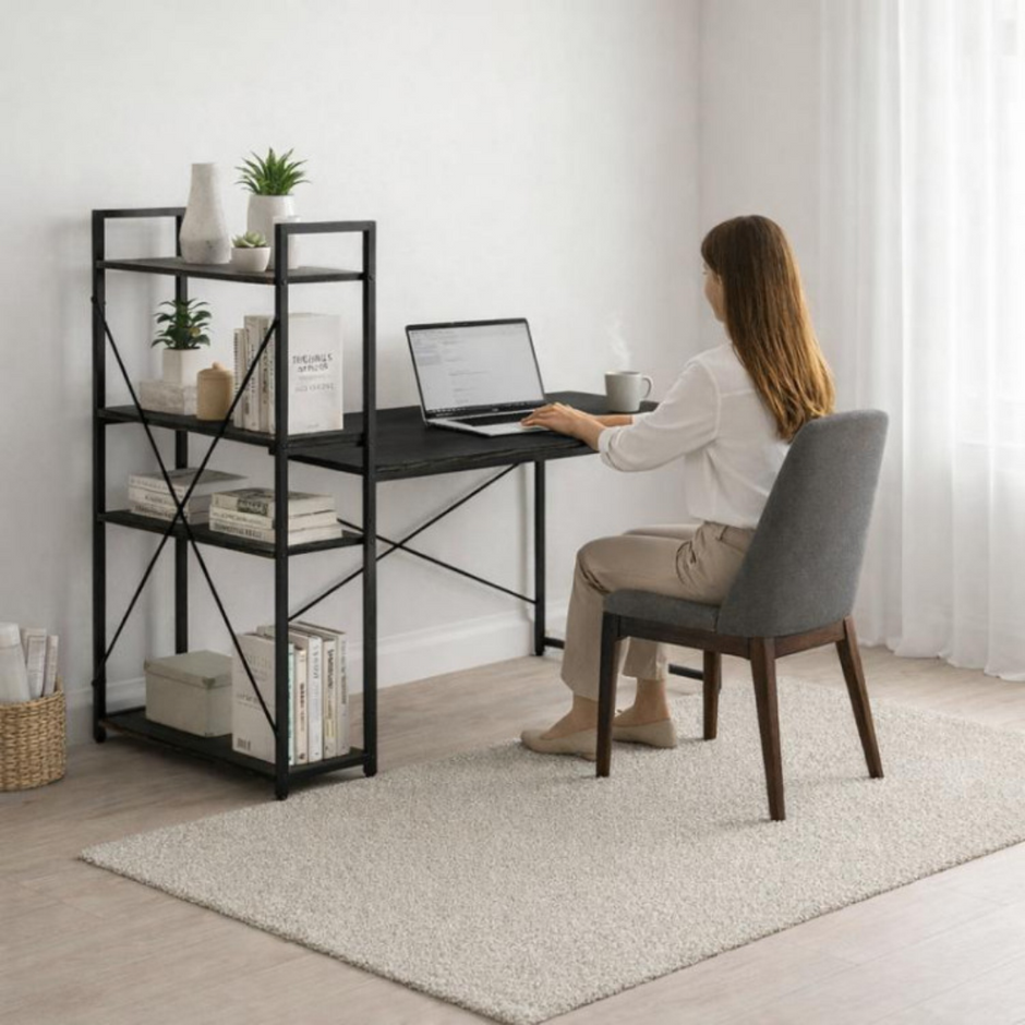 Radni stol s policama – 120 × 60 × 120 cm