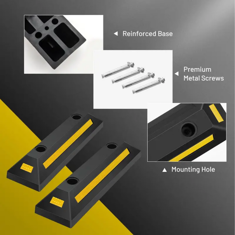 Gumeni blokator kotača s reflektirajućim trakama