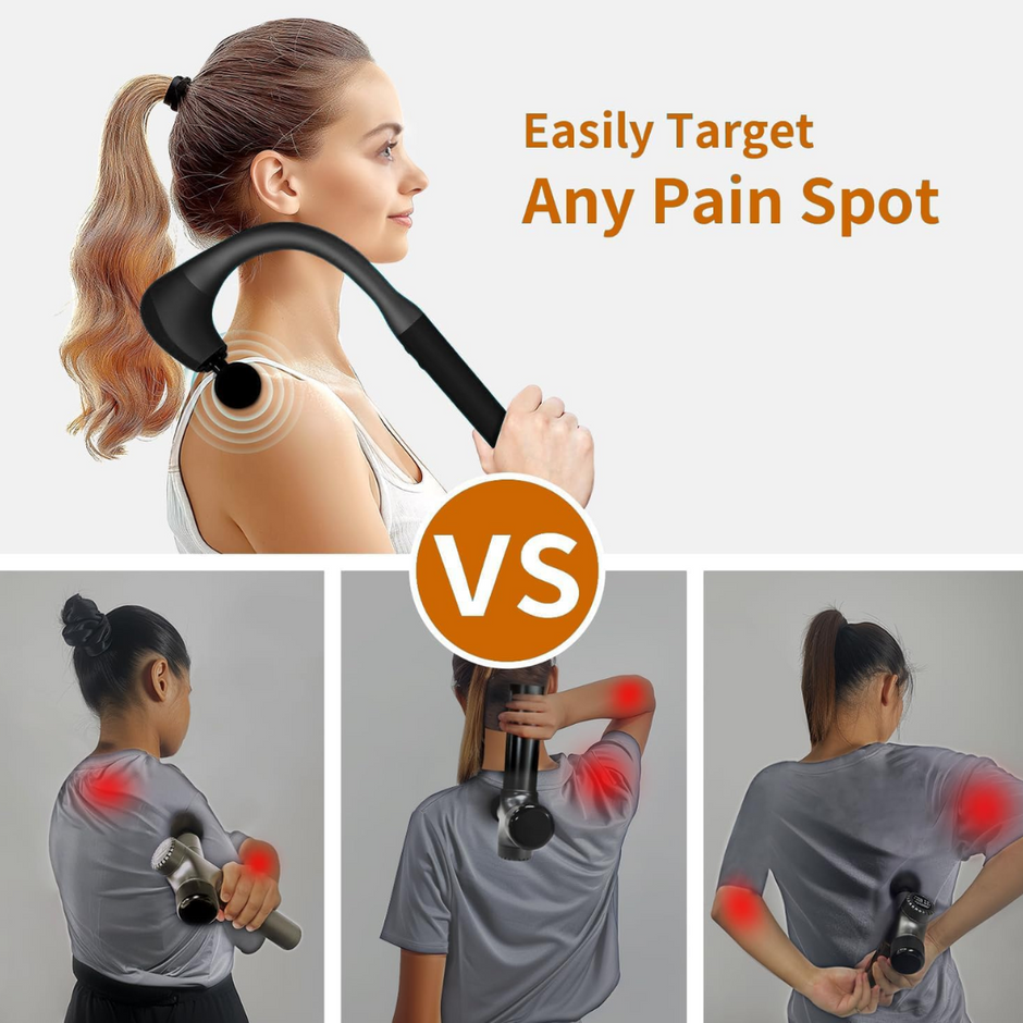 Ručni masažer s 4 nastavka i 9 razina