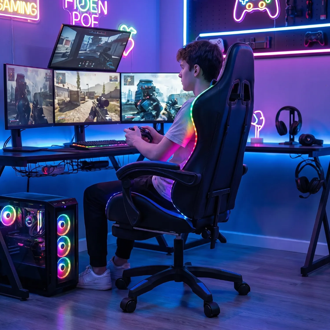 Gaming stolica s LED RGB osvjetljenjem