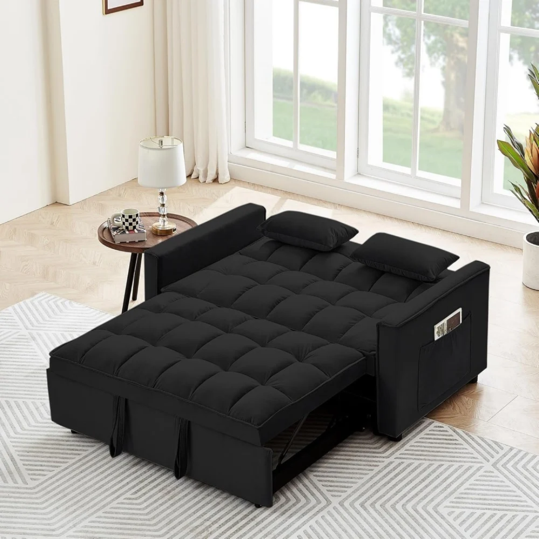 Sofa na razvlačenje s ležajem i prostorom za odlaganje