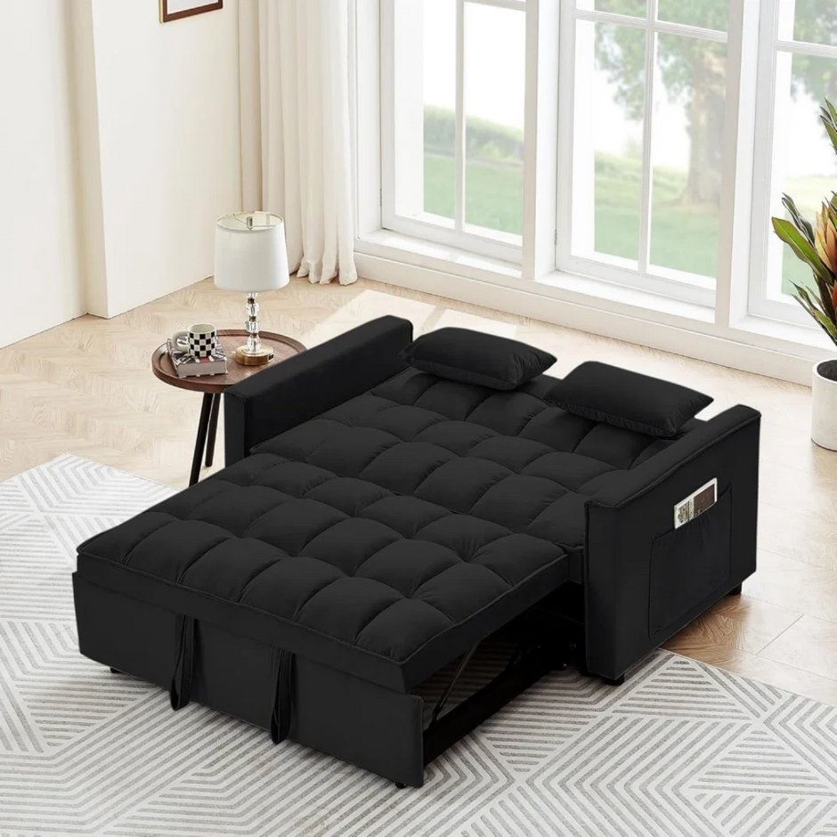 Sofa na razvlačenje s ležajem i prostorom za odlaganje