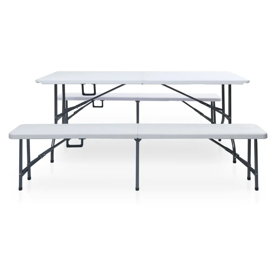 Sklopivi pivski set 180 cm – stol i 2 klupe