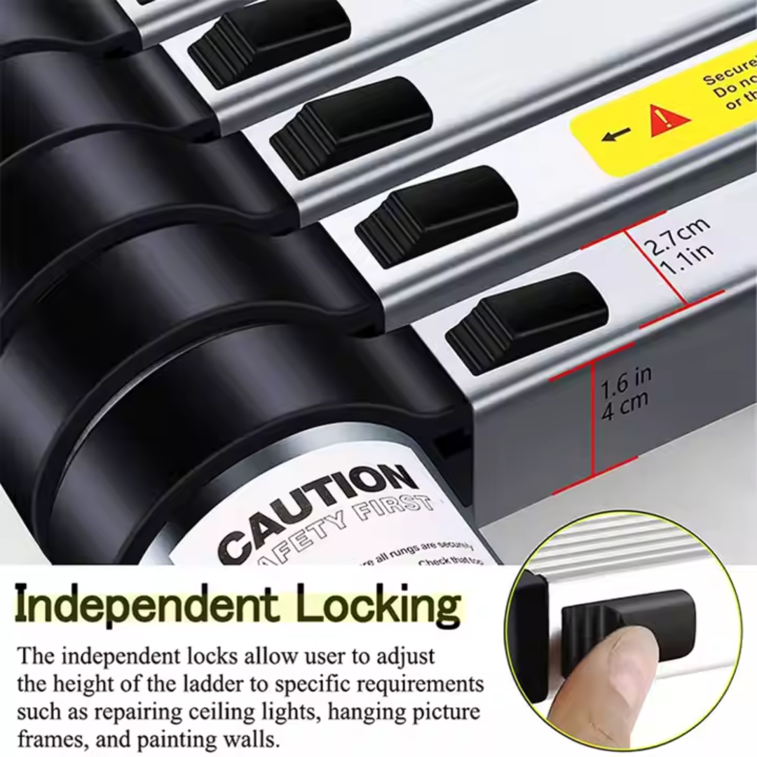 Sklopive teleskopske aluminijske ljestve - 3,8m