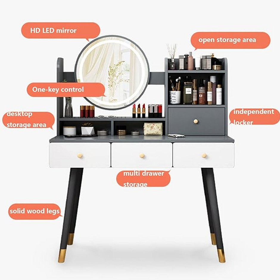 Moderni toaletni stol s LED ogledalom