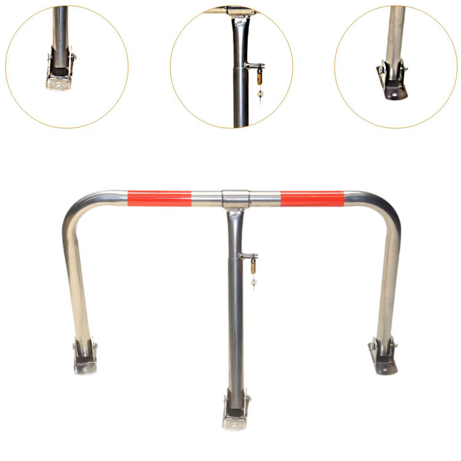 Sklopiva čelična parkirna barijera sa sigurnosnom bravom