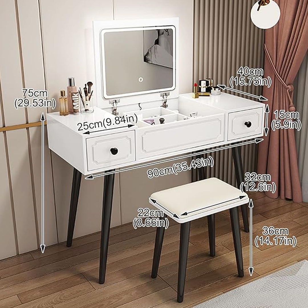 Toaletni stolić sa sklopivim ogledalom