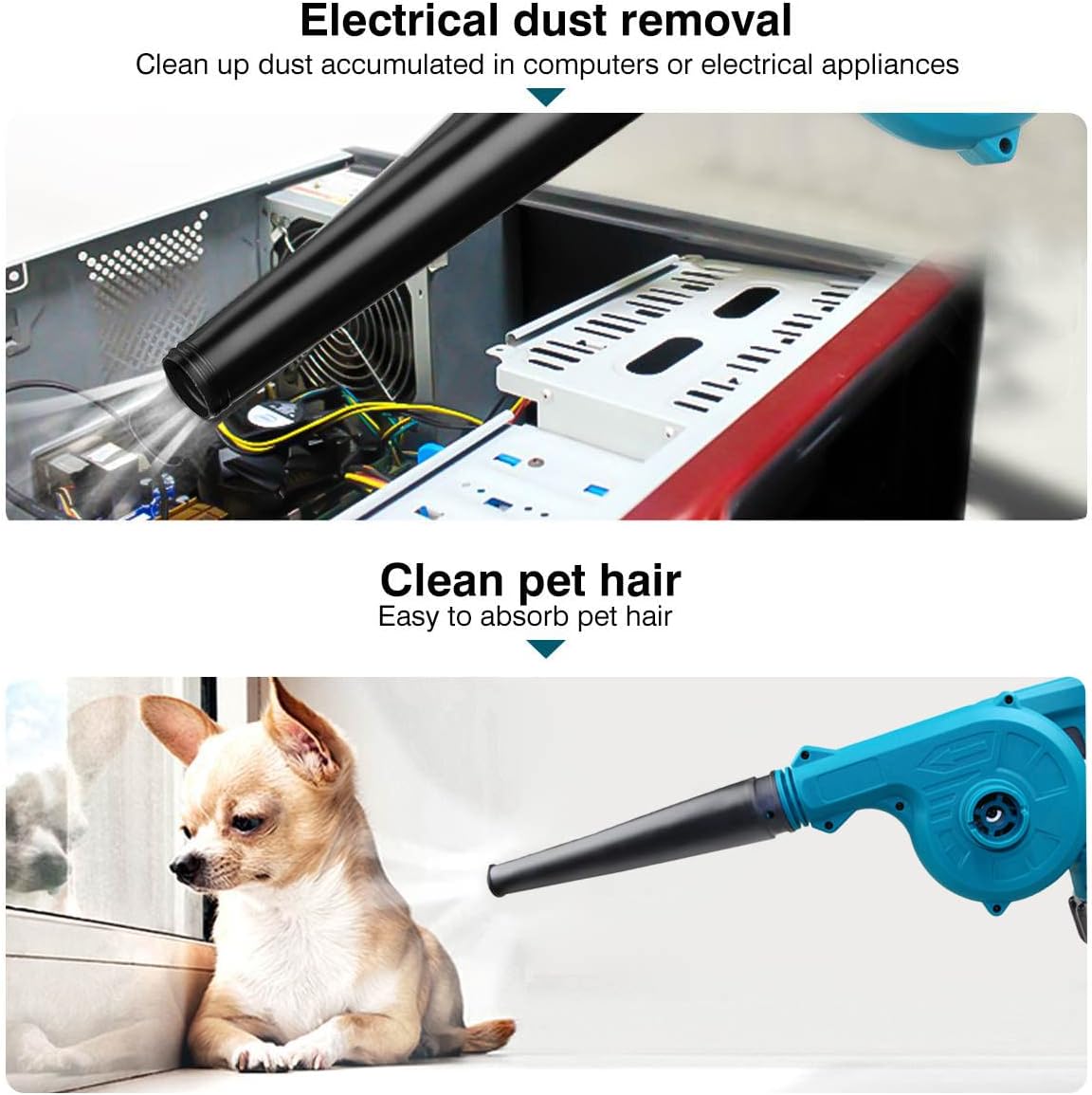 Aku puhač lišća sa dvije baterije