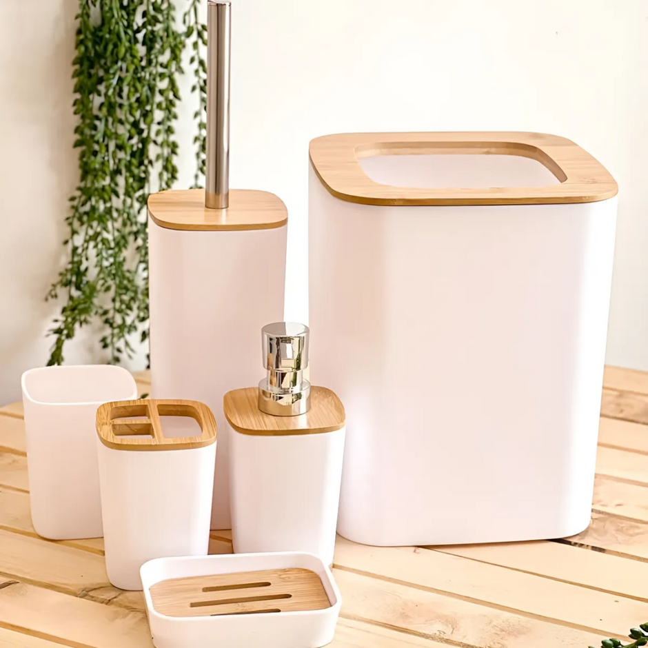 Set kupaonske galanterije – 6 elemenata u modernoj crnoj boji