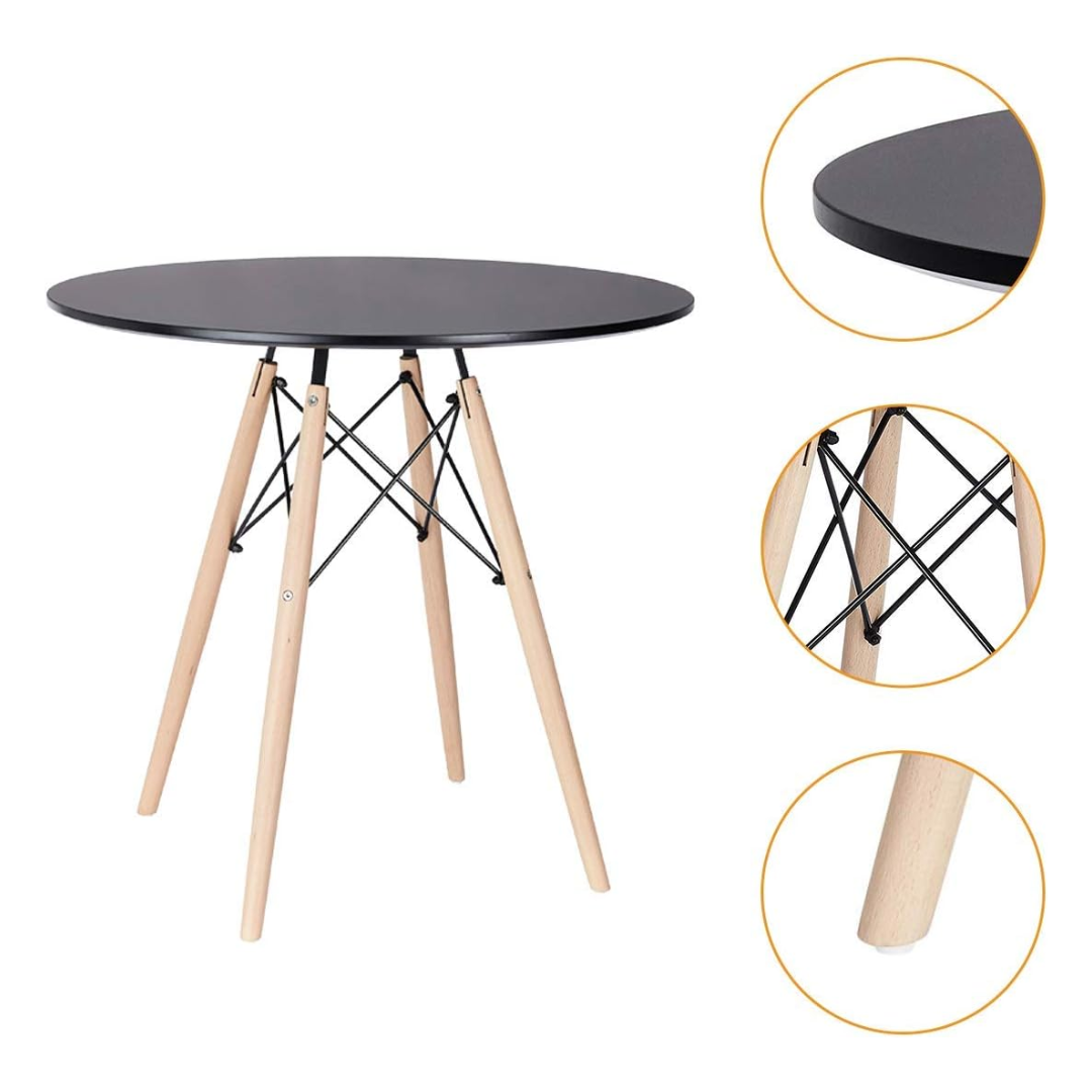 Stol Torino – Okrugli 80 cm (Bijela ili Crna)