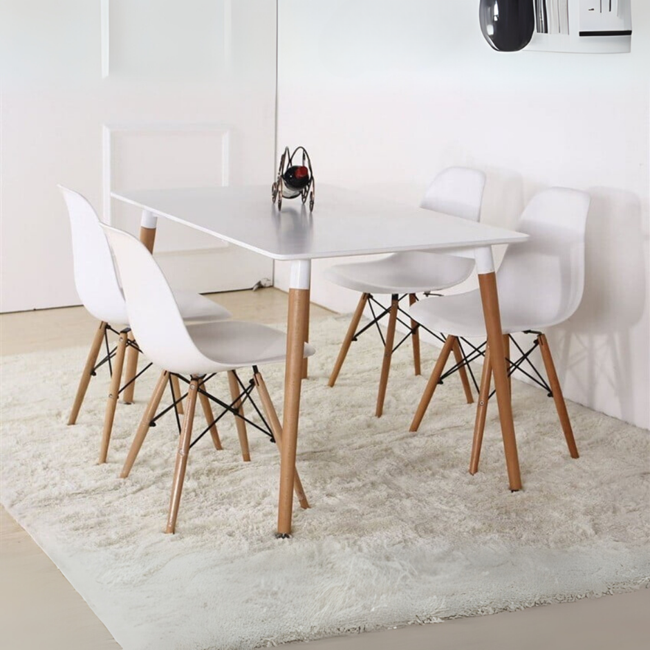 Blagovaonski set – Stol Milano + 4 stolice Viva Home