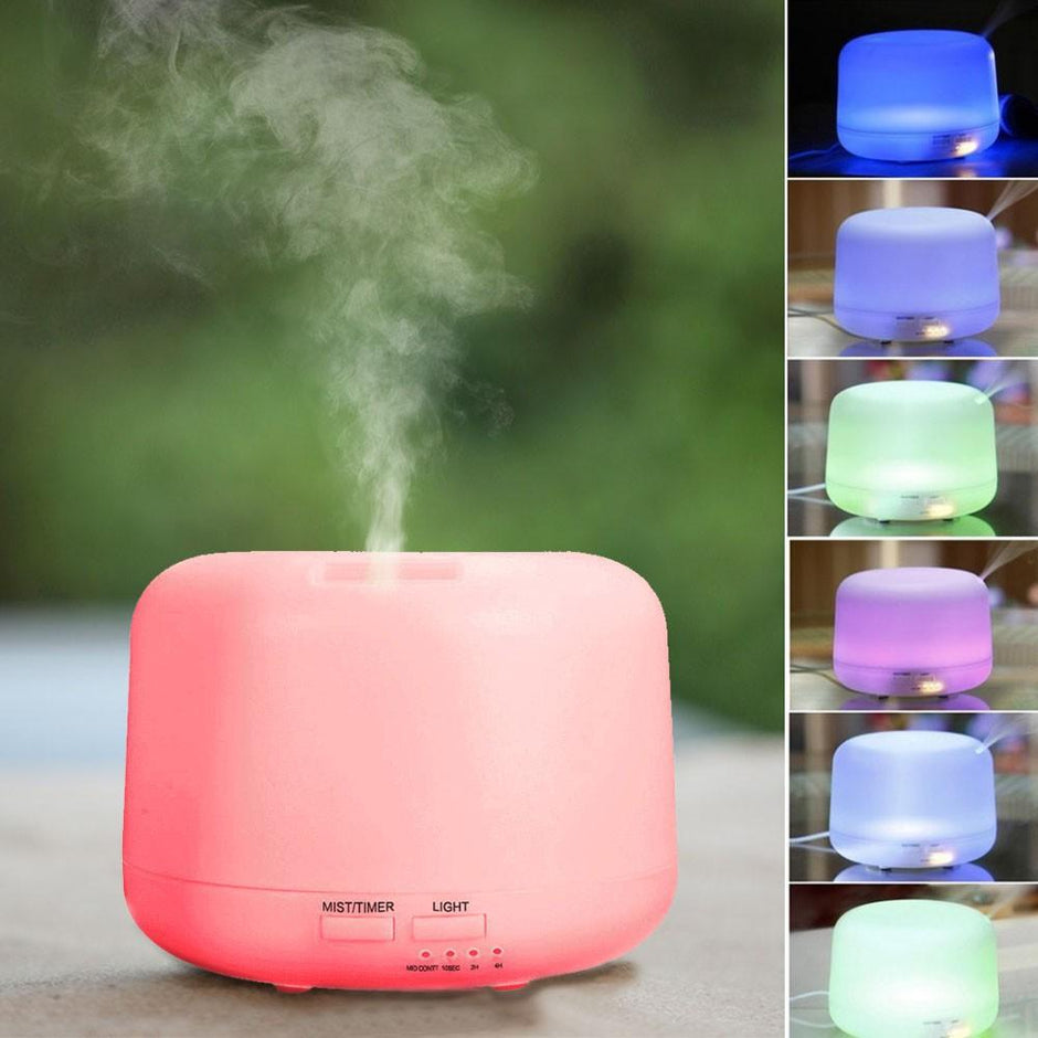 500 ML,  4U1 Ovlaživač zraka, lampa, mirisni difuser i aromaterapija
