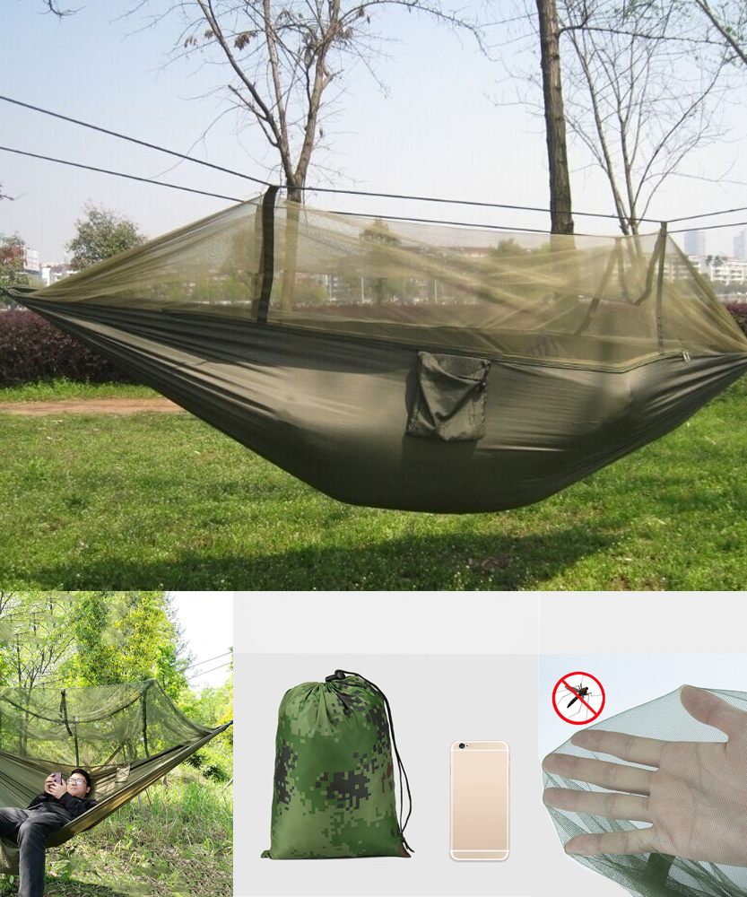 Ležaljka za kampiranje na otvorenom s mrežom za komarce
