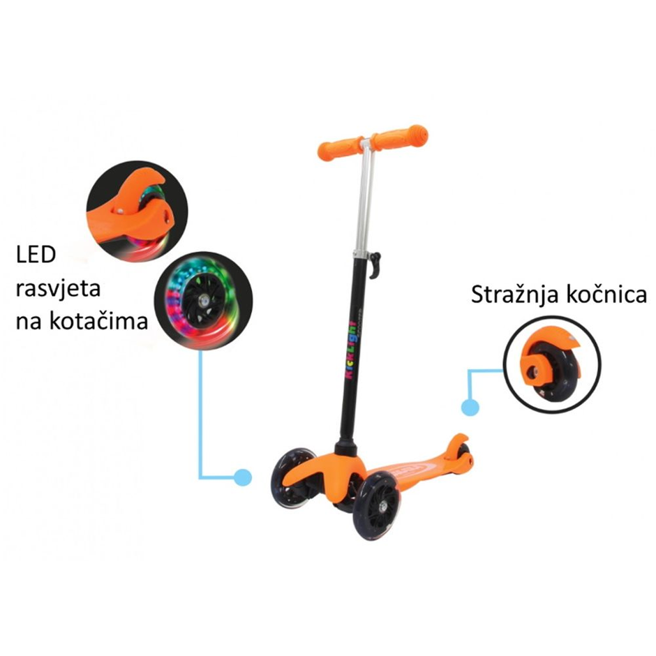 Dječji romobil s LED svjetlima